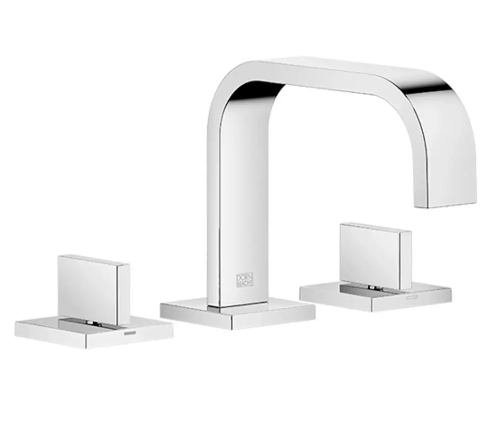Dornbracht-MEM-Waschtisch-Dreilochbatterie-mit Ablaufgarnitur-Ausladung 165mm-Dark Chrome, 20705782-19 Galeriebild 1